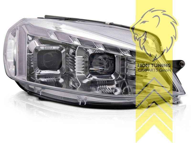 LT Pair LED DRL Lightbar Halo Headlights VW Golf 7 BA5 5G1 Saloon chrome LHD