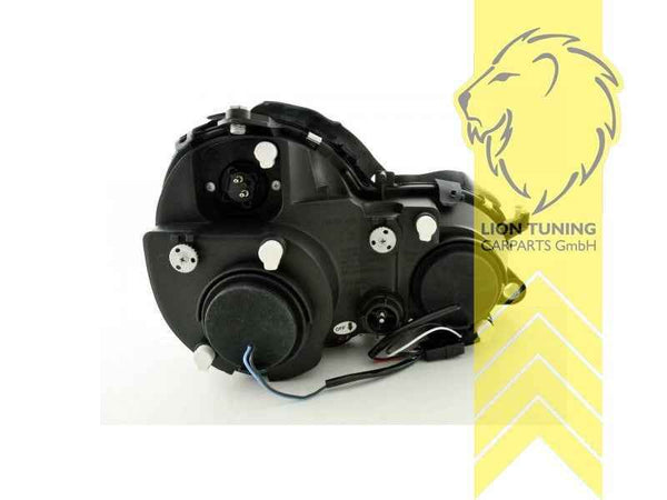 LTG Pair LED DRL Headlights Mercedes CLK C208 Coupe A208 97-02 Cabrio Black LHD