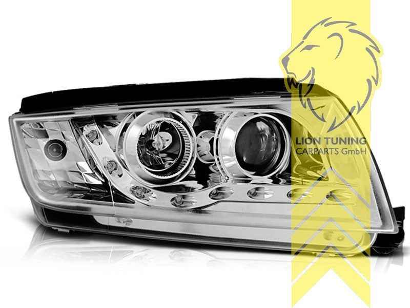 LTG Pair LED DRL Lightbar Headlights Skoda Fabia 1 6Y 6Y2 6Y3 6Y5 99+ chrome LHD