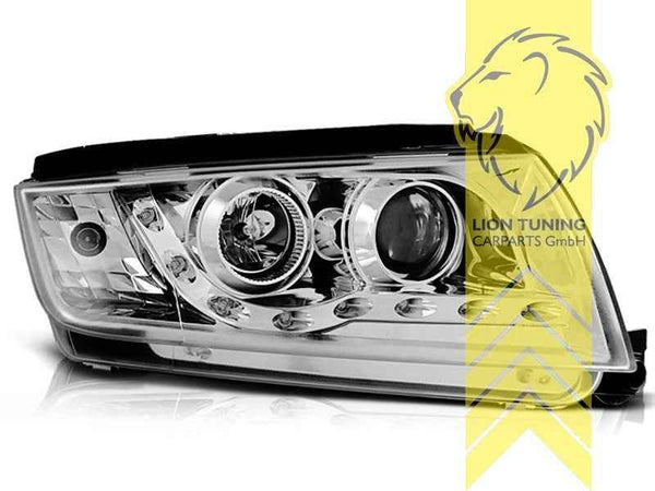 LTG Pair LED DRL Lightbar Headlights Skoda Fabia 1 6Y 6Y2 6Y3 6Y5 99+ chrome LHD