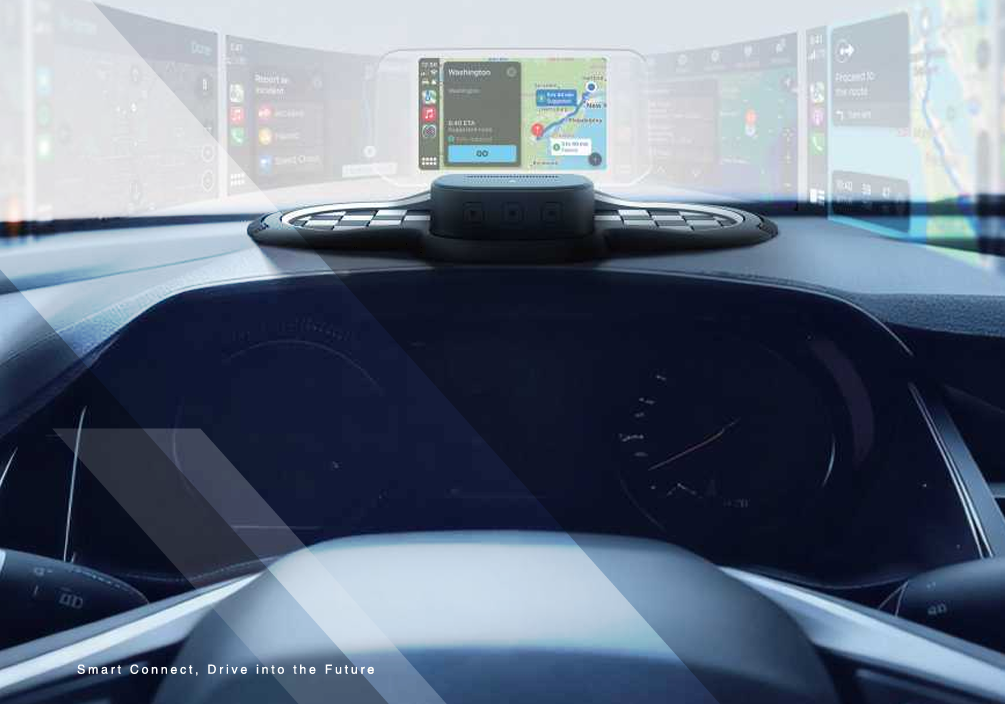 Vehicle Carplay HUD / iPhone Heads Up Display / Auto On - Off / Glass HD Screen