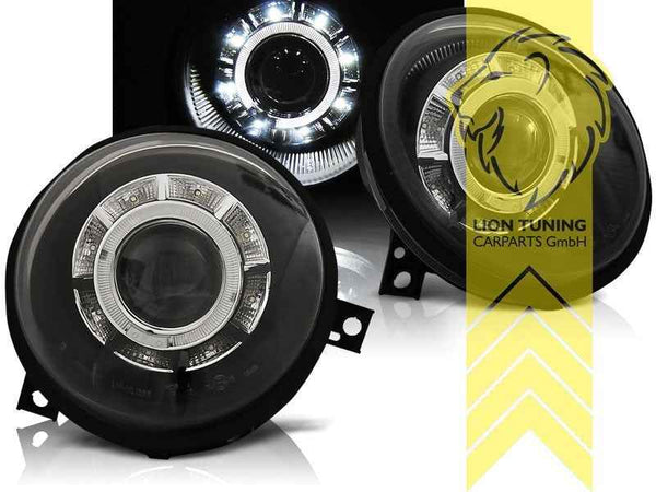 LTG Pair LED DRL Lightbar Headlights VW Lupo 6X1 6E1 98-05 black LHD