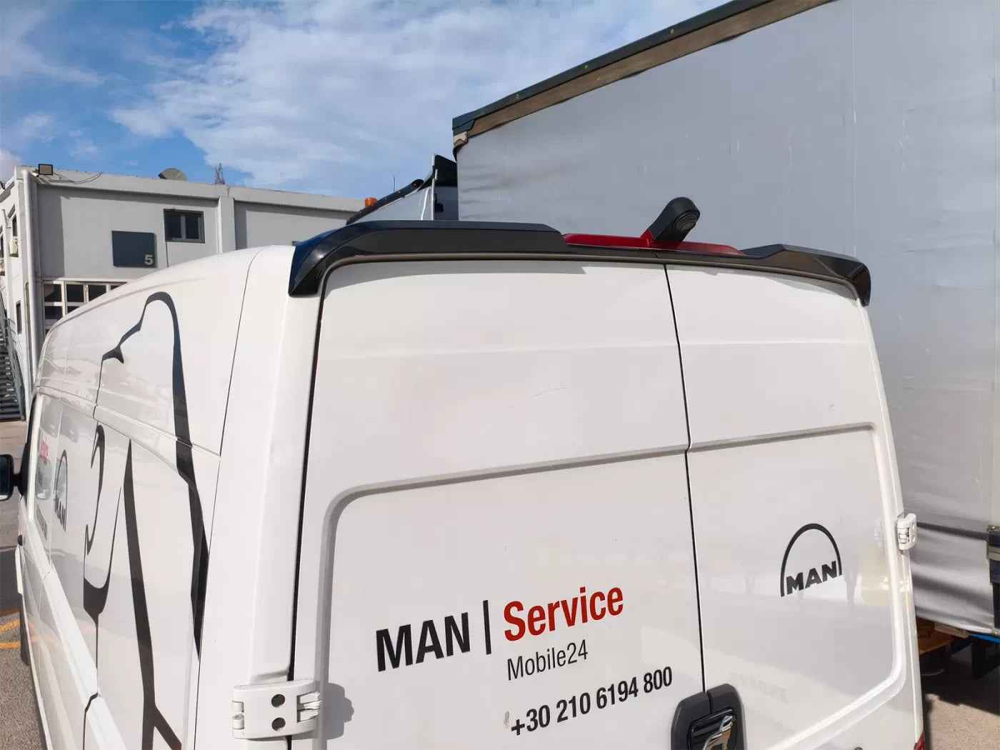 Motordrome Rear Wing Roof Spoiler VW Crafter Mk2 MAN TGE High Roof H2 17+ Barn D