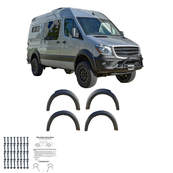 OW Fender Flares Wide Arch Kit MERCEDES Sprinter W906 Facelift 14-18 ABS Black