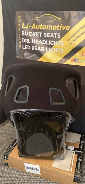 AST BS6 x1 Universal Bucket Seat Black Fixed Back +slides Car & Racing Simulator