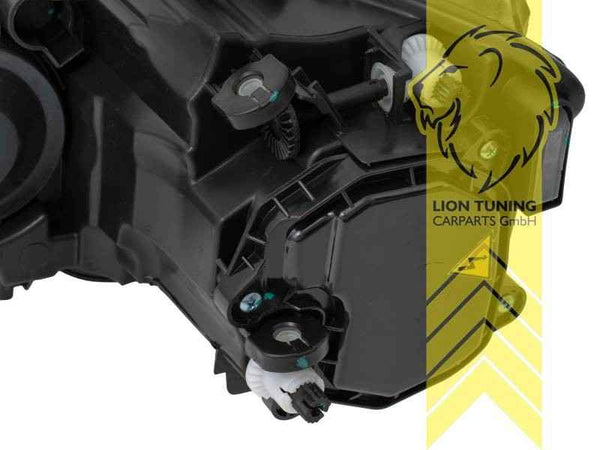 LTG Pair LED DRL Halo Lightbar Headlights VW Polo 6R 6C 09-17 Black LHD