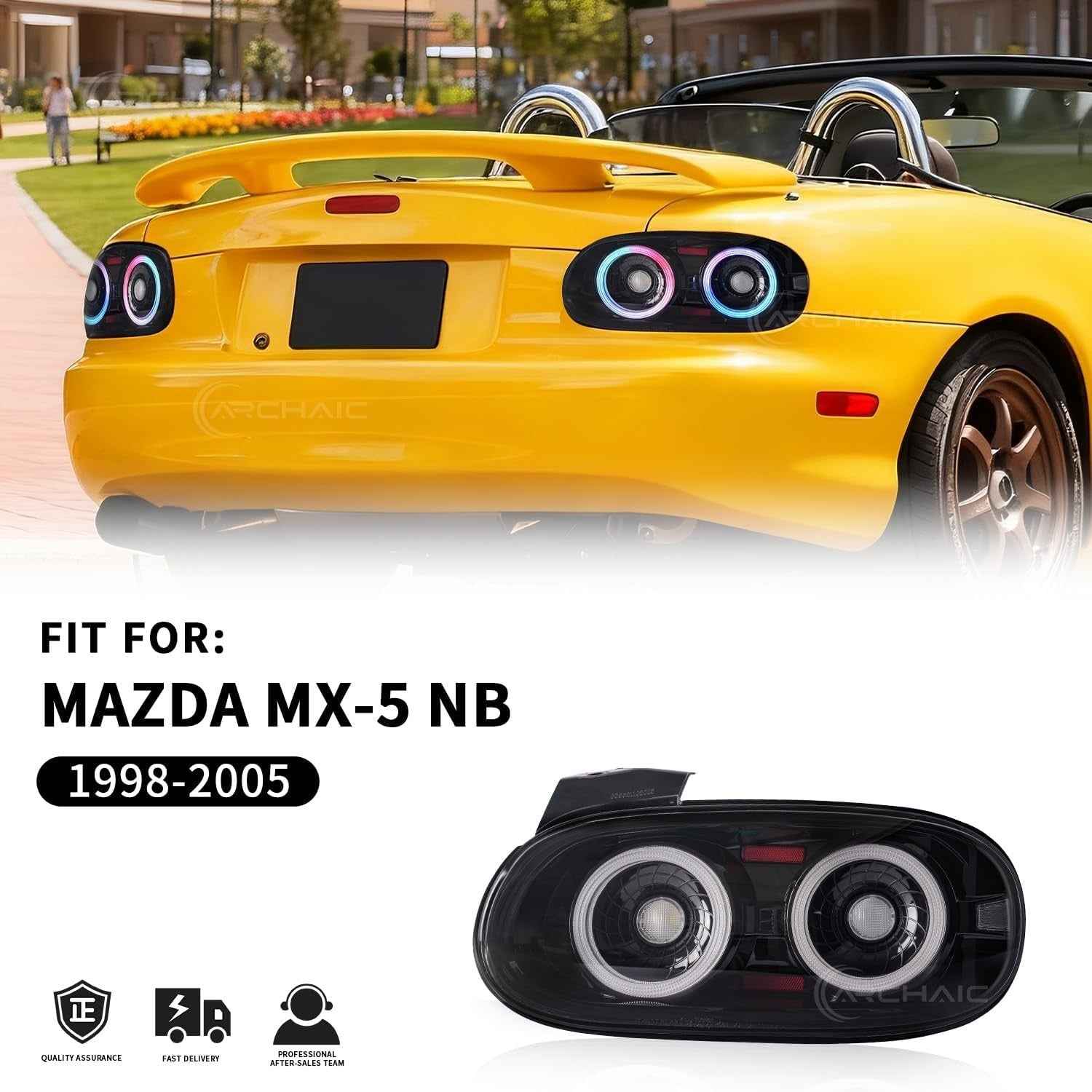 AC Pair RGB LED DRL Rear lights Tail Lamps Mazda MX5 Miata 98-05 NB NBFL 2 2.5