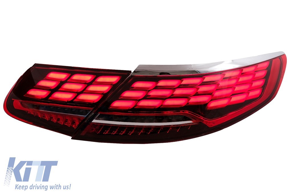 KT Pair LED Rear Lights Merc S-Class Coupe C217 Cabrio A217 15-17 S63 S65 LHD