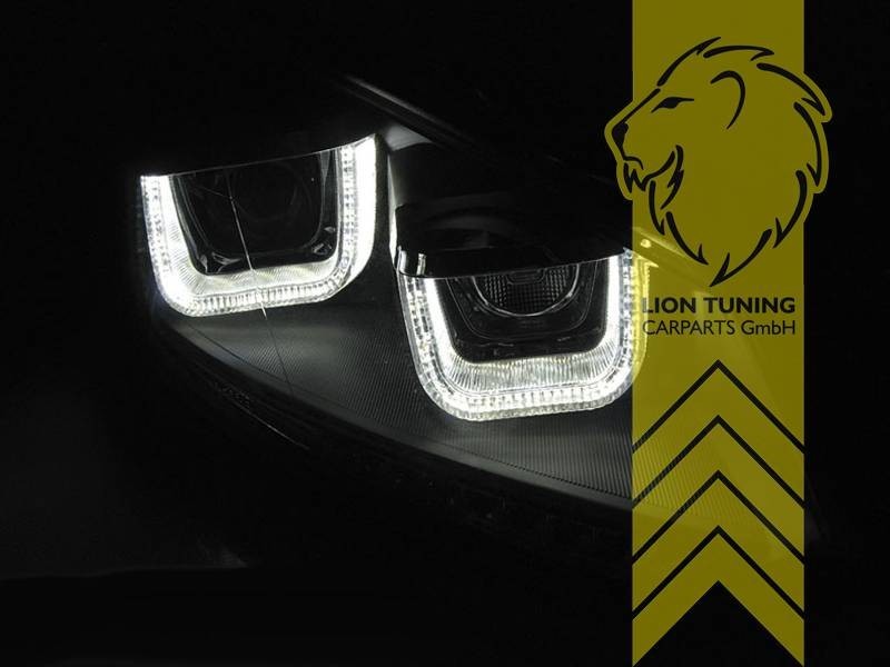 LTG Pair LED DRL Lightbar Headlights VW Golf 7 MK7 5K1 AJ5 517 08-13 Black LHD