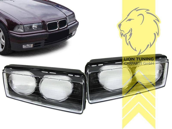 LT Pair Headlights Lens Lenses Fronts BMW E36 Sedan Touring Coupe Convertible