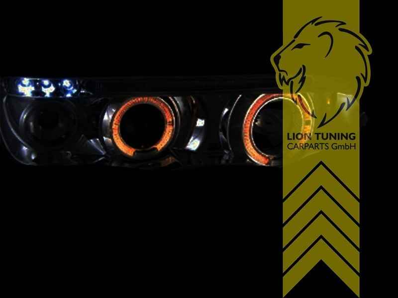 LTG Pair LED DRL Halo Ring Headlights BMW X5 E53 00-03 H1 / H1 LHD