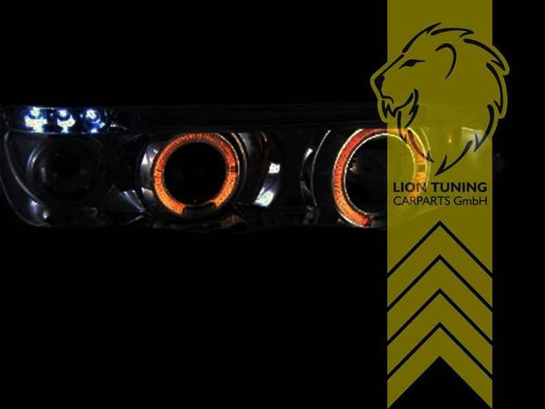 LTG Pair LED DRL Halo Ring Headlights BMW X5 E53 00-03 H1 / H1 LHD
