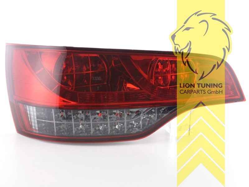 LT Pair LED Lightbar DRL REAR LIGHTS Audi Q7 4L 05-09 black red LHD