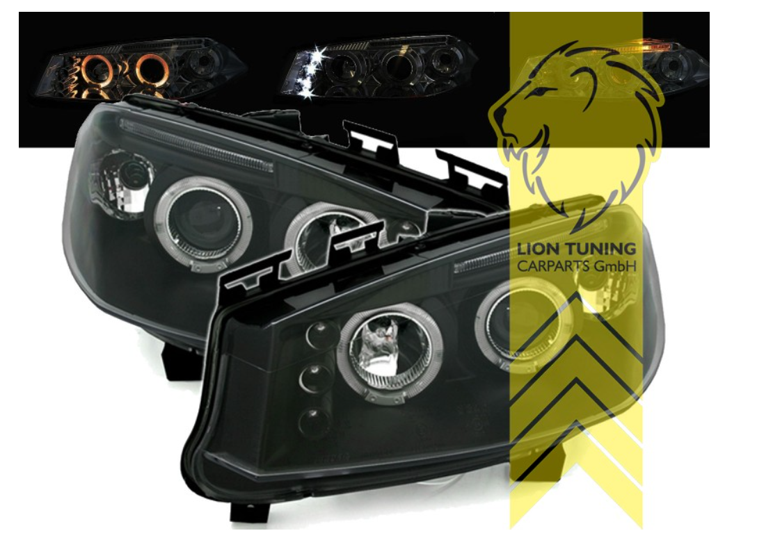 LT LED DRL Halo Ring Headlights Renault Megane M 2 MK2 02-05 LHD