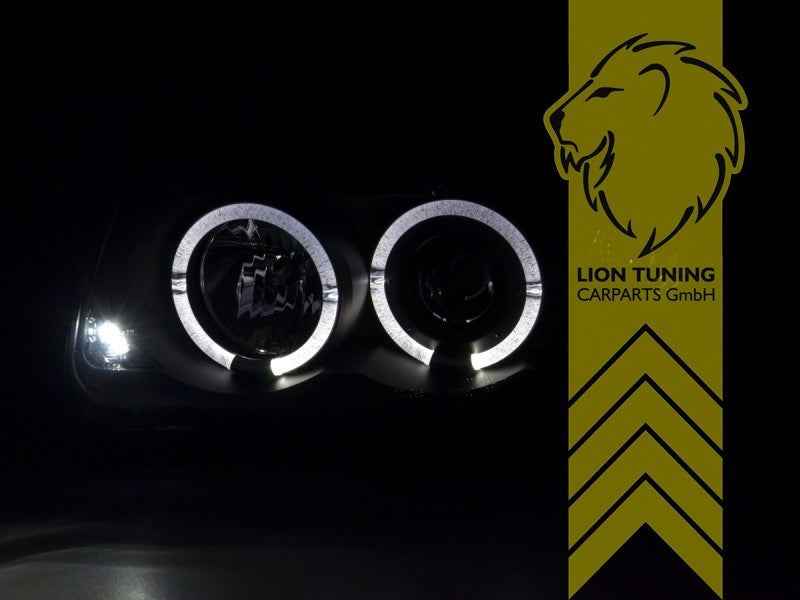 LTG Pair LED DRL Halo Ring Headlights VW Polo 6N 6N1 94-99 LHD