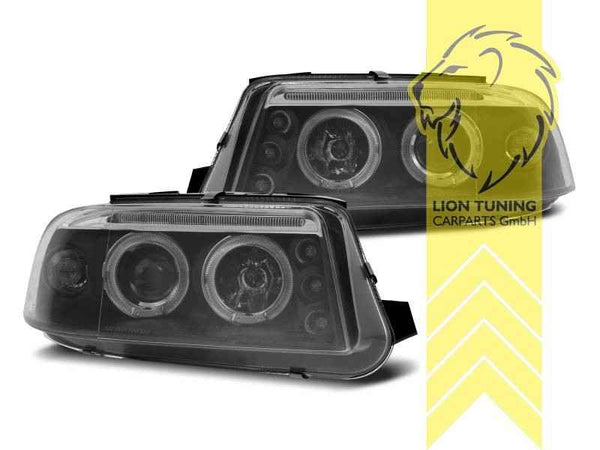 LTG Pair LED DRL Halo Ring Headlights VW Passat B5 3BG Sedan Variant 00-05 LHD