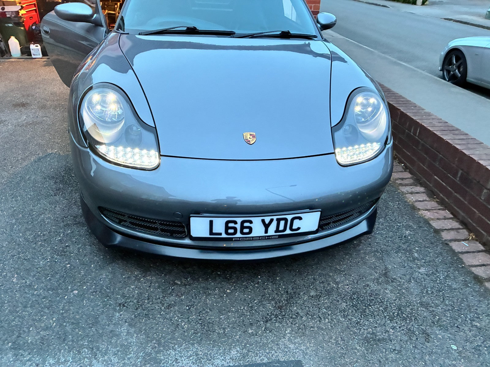 LTG Pair LED DRL Headlights Porsche 911 996 Boxster 986 Spyder 96-06 Black LHD