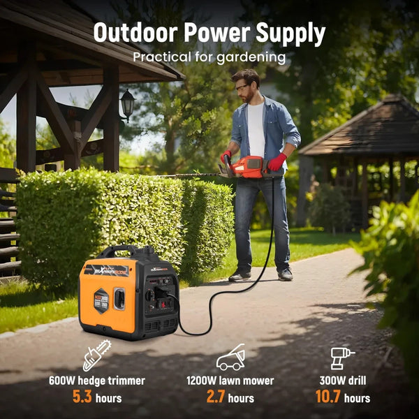 MXPR Petrol Inverter Generator Silent Portable 3500W 4 Stroke Engine Camping