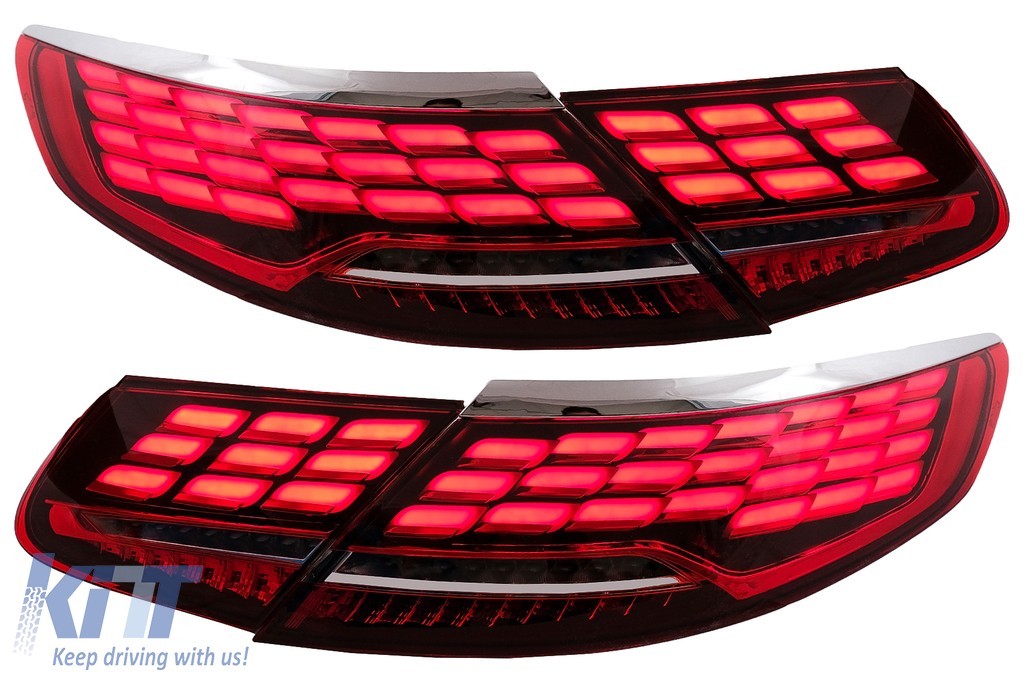 KT Pair LED Rear Lights Merc S-Class Coupe C217 Cabrio A217 15-17 S63 S65 LHD