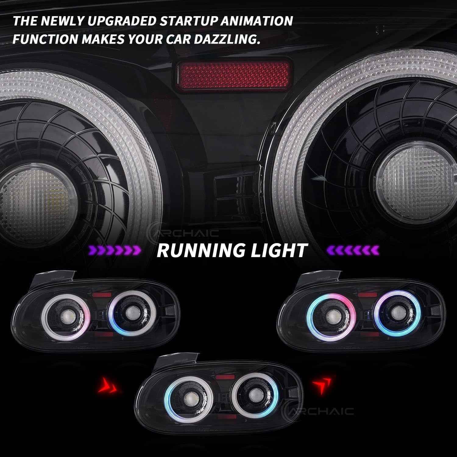 AC Pair RGB LED DRL Rear lights Tail Lamps Mazda MX5 Miata 98-05 NB NBFL 2 2.5