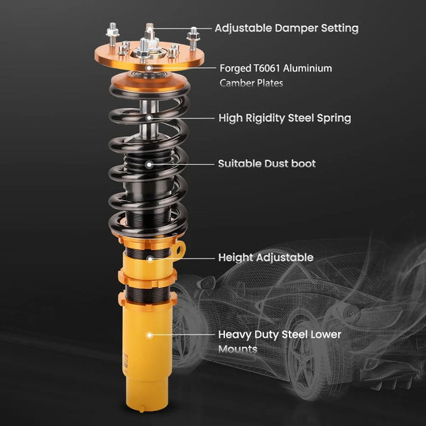 MXPR Adjustable Height Lowering Coilovers Kit BMW E46 3 98-06 325i 330i