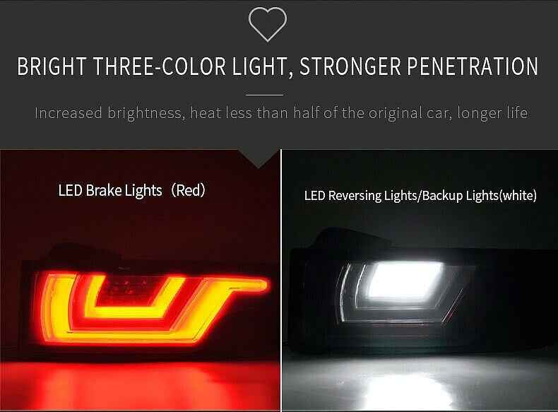 AS Pair DYNAMIC LED DRL Lightbar Rear Lights Range Rover Evoque Sport L320 12-18