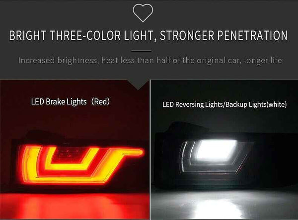 AS Pair DYNAMIC LED DRL Lightbar Rear Lights Range Rover Evoque Sport L320 12-18