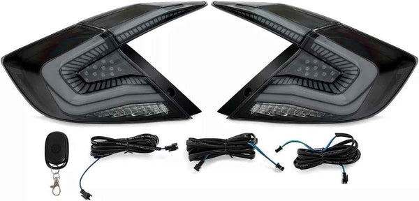 AC Pair RGB Seq Anim LED DRL Rear lights Tail Honda Civic 10 Sedan R 16-20