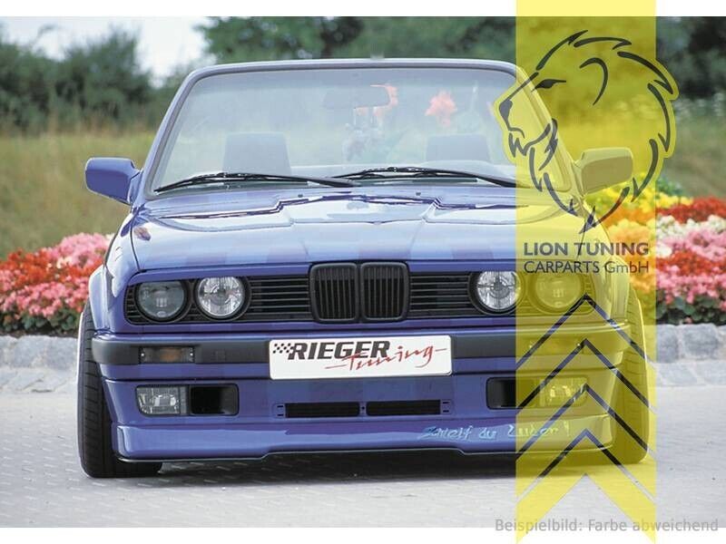 Rieger front bumper splitter sword BMW 3 Series E30 87-94 ABS Black Paintable