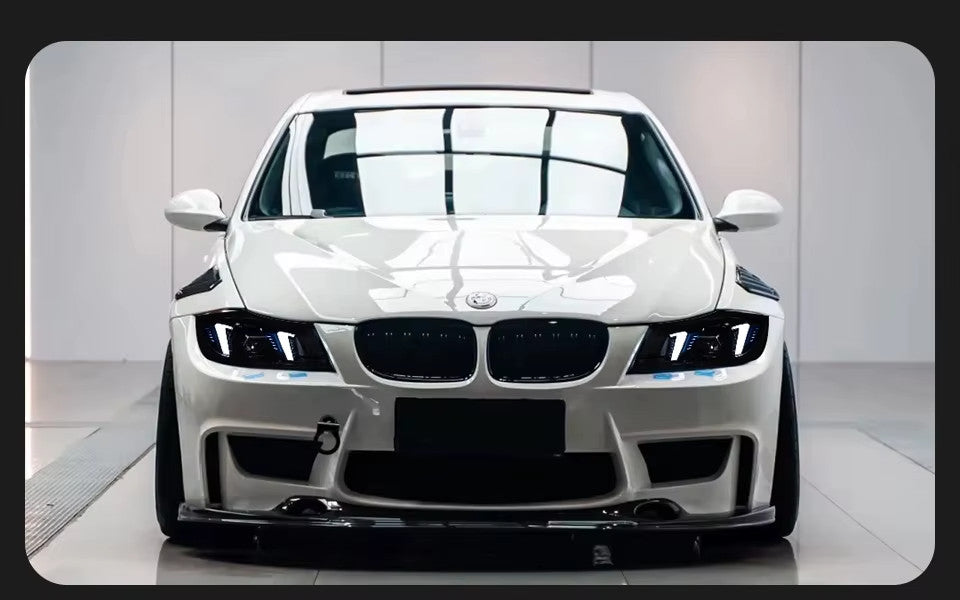 AKD Pair BMW E90 05-12 LED DRL Dynamic Lightbar Headlights LHD