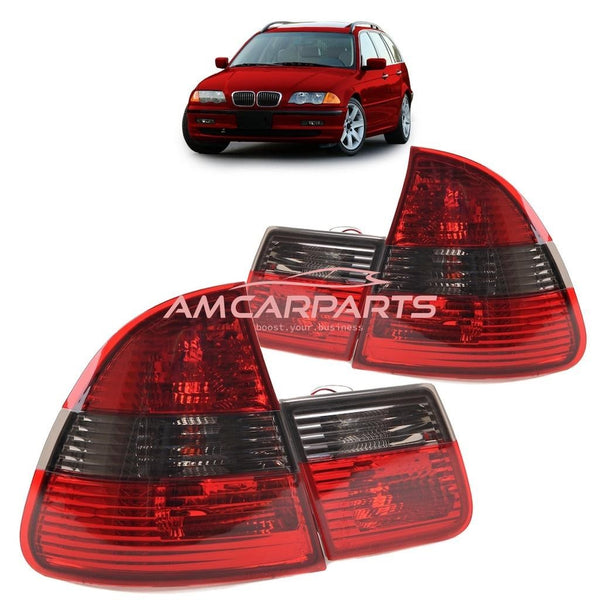 AMCP Rear Lights Tail Lamps Crystal Red Smoke BMW 3 E46 Touring 1999-2005 LHD