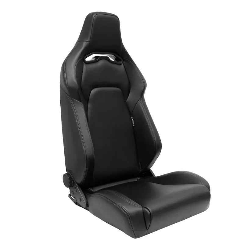 ATST x1 Universal Car Van Camper Sim Bucket Seat Black Synth Leather Grey Stitch