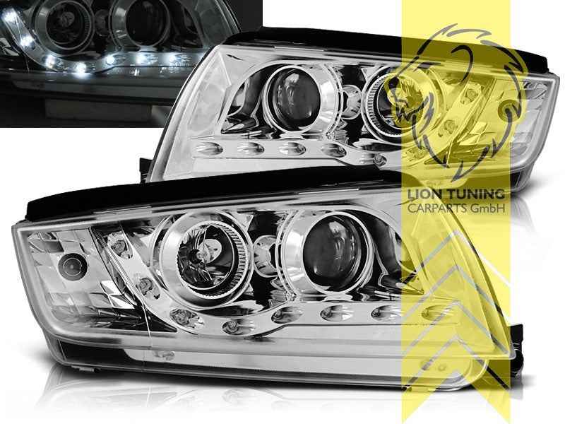 LTG Pair LED DRL Lightbar Headlights Skoda Fabia 1 6Y 6Y2 6Y3 6Y5 99+ chrome LHD