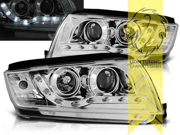 LTG Pair LED DRL Lightbar Headlights Skoda Fabia 1 6Y 6Y2 6Y3 6Y5 99+ chrome LHD