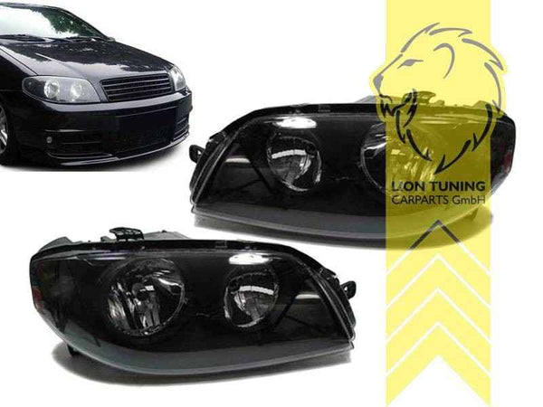 LT Pair Halogen Aftermarket Headlights Fiat Punto 2 188 black 03-07 LHD