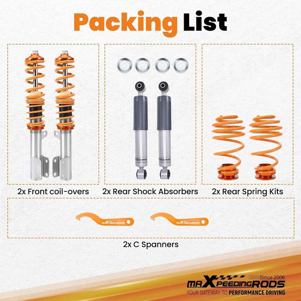 MXPR Coilovers Kit Astra Mk4 Astra G Estate 1.6 2.2 TD Ti 16V DT 98-04 Zafira A