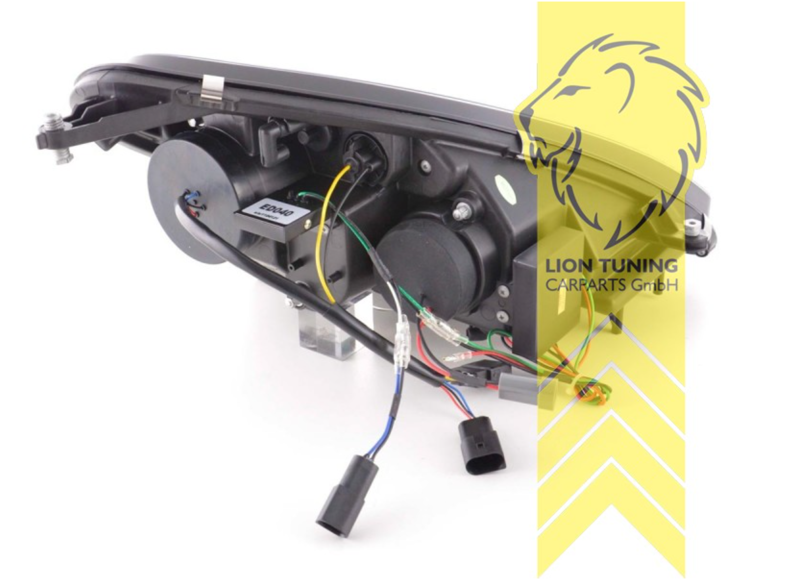 LT Pair LED DRL Halo Ring Eye XENON Headlights Mercedes Benz SLK R171 black LHD