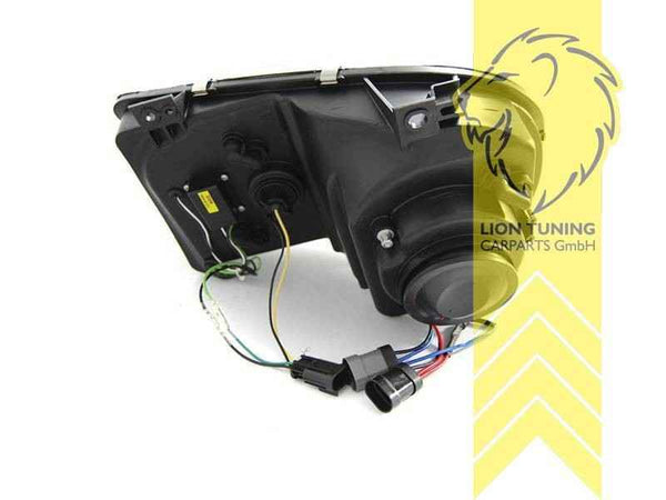 LTG Pair LED Halo DRL Headlights Chrysler 300C Sedan LX 04+ Black EXPORT ONLY