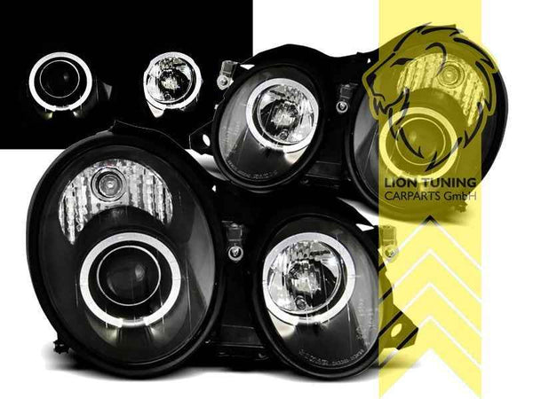 LTG Pair LED DRL Headlights Mercedes CLK C208 Coupe A208 97-02 Cabrio Black LHD