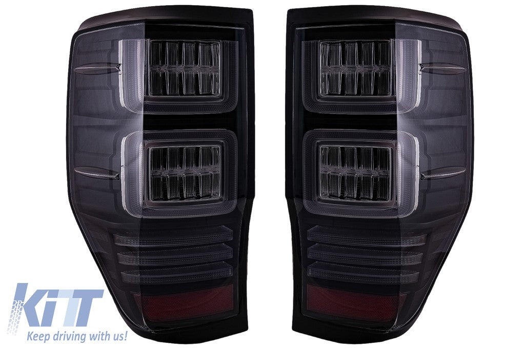 KT Pair LED Sequential Rear Lights Tail Lamps Ford Ranger 12-18 Dynamic LHD