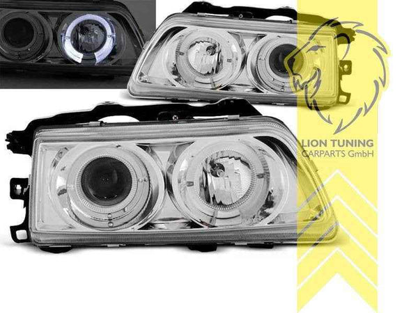 LTG LED Halo DRL Headlights Honda CRX 2 ED EE 87-89 Chrome EXPORT ONLY