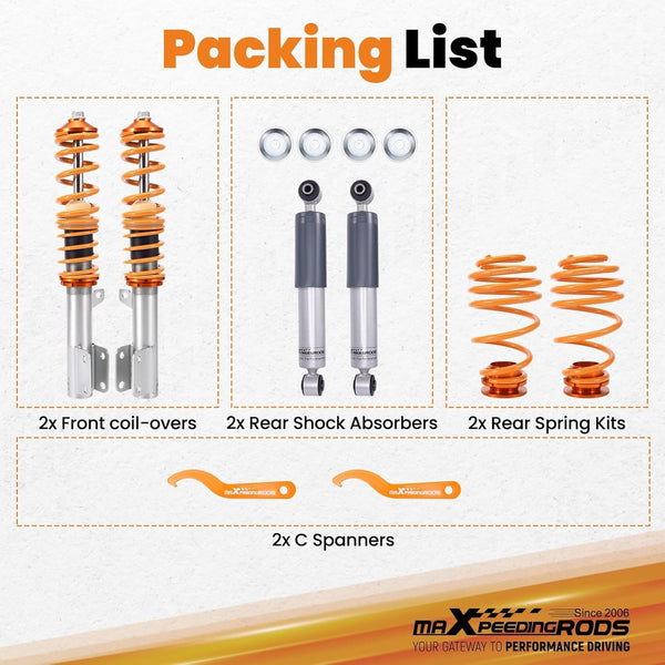 MXPR Coilovers Kit Astra Mk4 Astra G Estate 1.6 2.2 TD Ti 16V DT 98-04 Zafira A