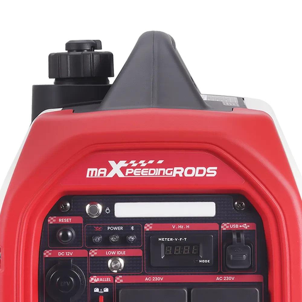 MXPR 3500W Portable Inverter Generator Quiet Camping Power Supply Digital Displa