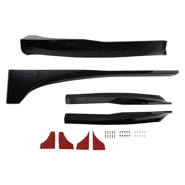 MXPR Pair ABS Side Skirts Extensions Body Kit Tesla Model 3 17-23 Black