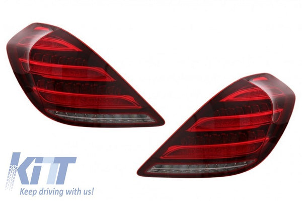 KT Pair LED Sequential Rear Lights Tail Lamps Mercedes S-Class W222 13-17 LHD