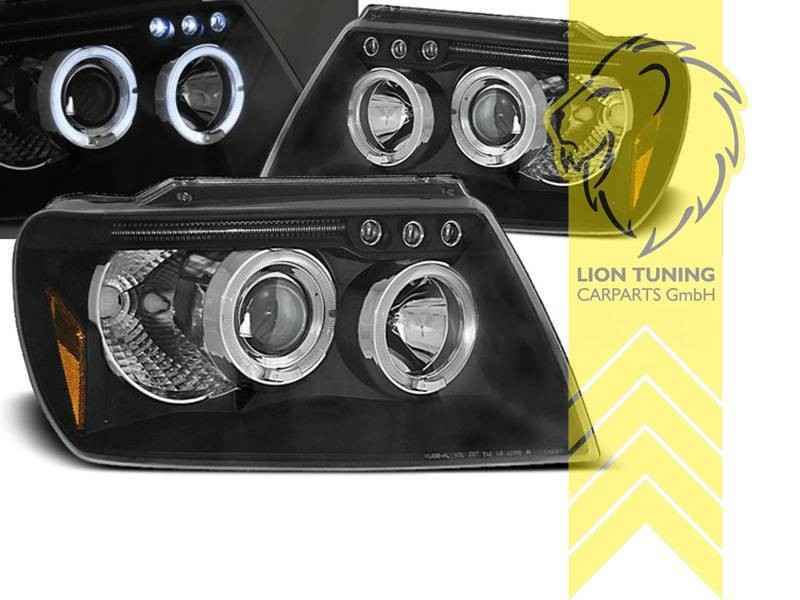 LTG LED Halo DRL Headlights Chrysler Jeep Grand Cherokee 2 WJ WG 98+ EXPORT ONLY