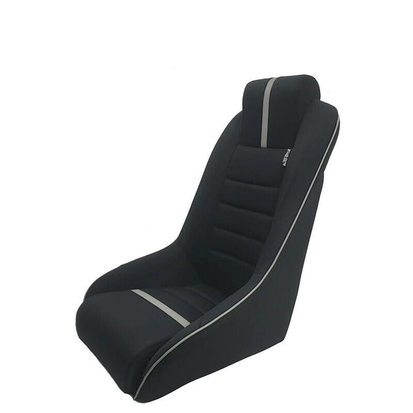 AS x1 Univ Classic RS Black Grey Car Retro Kit Fixed Back Bucket Seat + slides