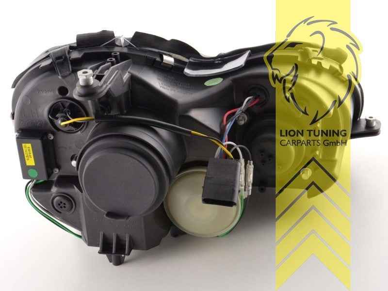 LTG Pair LED DRL Headlights Mercedes CLK C209 A209 02-10 Coupe Cabrio Black LHD