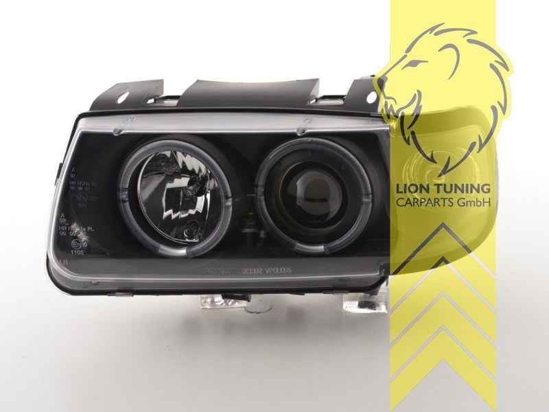 LTG Pair LED DRL Halo Ring Headlights VW Polo 6N 6N1 94-99 LHD