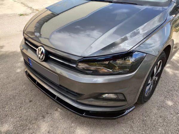 Motordrome Front Bumper Lower Splitter Valance Polo Mk6 2017+ Gloss Black